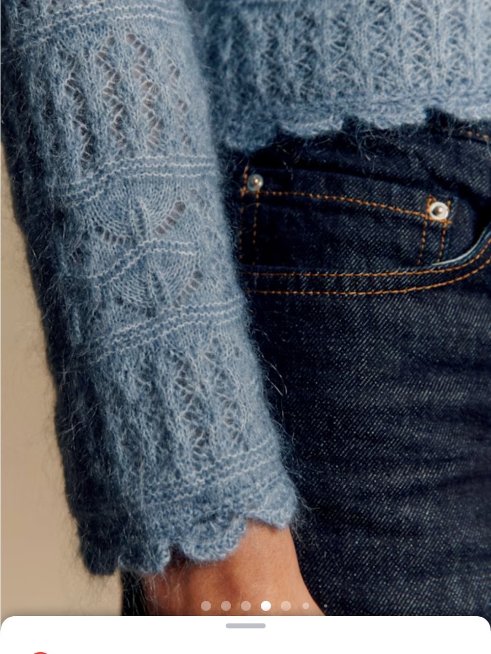 SEZANE VARDA CARDIGAN Knit Button Cardigan - Picture 6 of 6